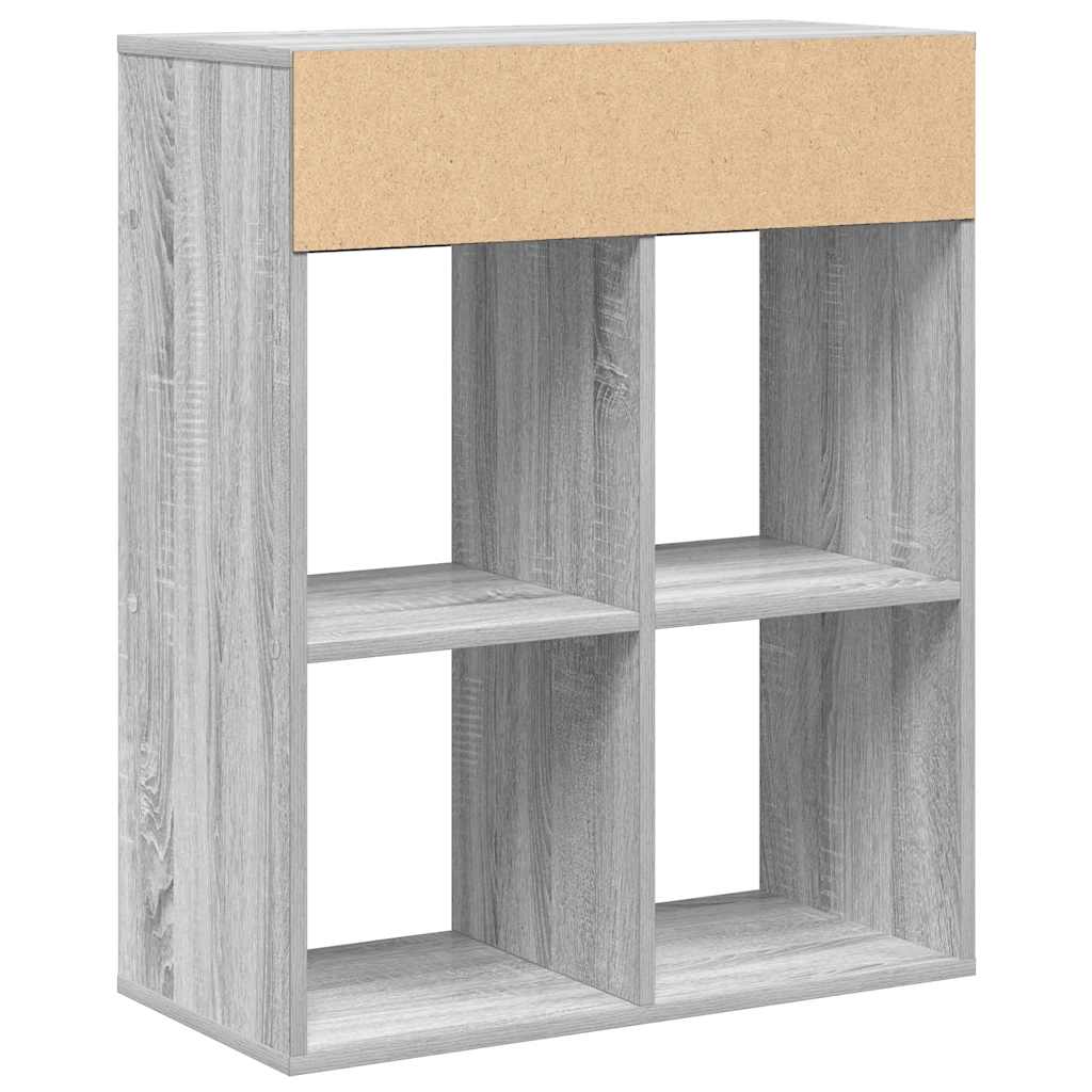 Bücherregal Grau Sonoma 66x31x80 cm Holzwerkstoff