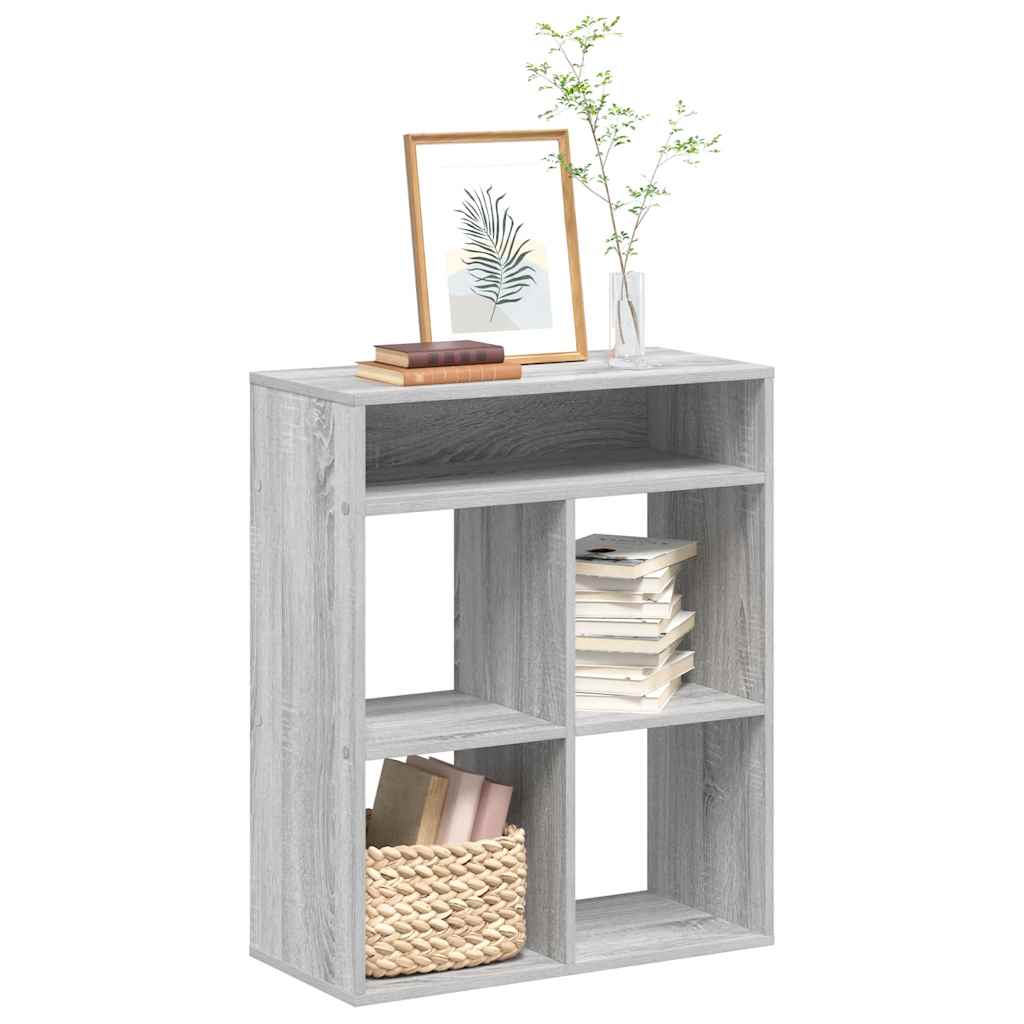 Bookshelf Gray Sonoma 66x31x80 cm Wood Material