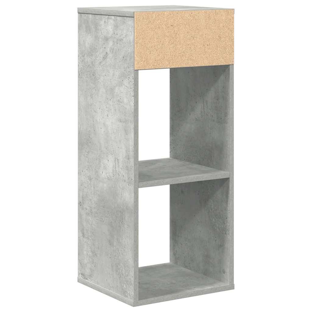 Bookshelf Concrete Grey 34x31x80 cm Wood Material