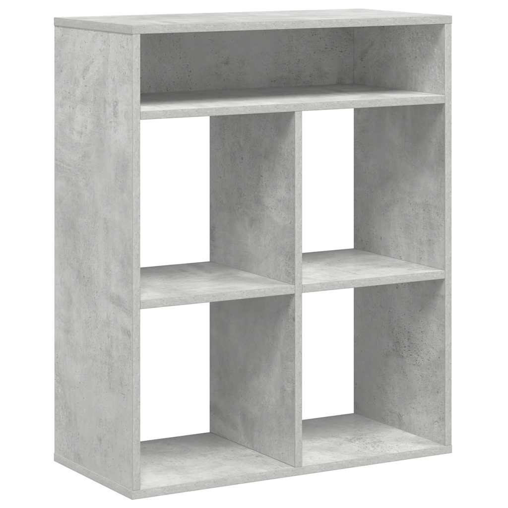 Bookshelf Concrete Grey 66x31x80 cm Wood Material