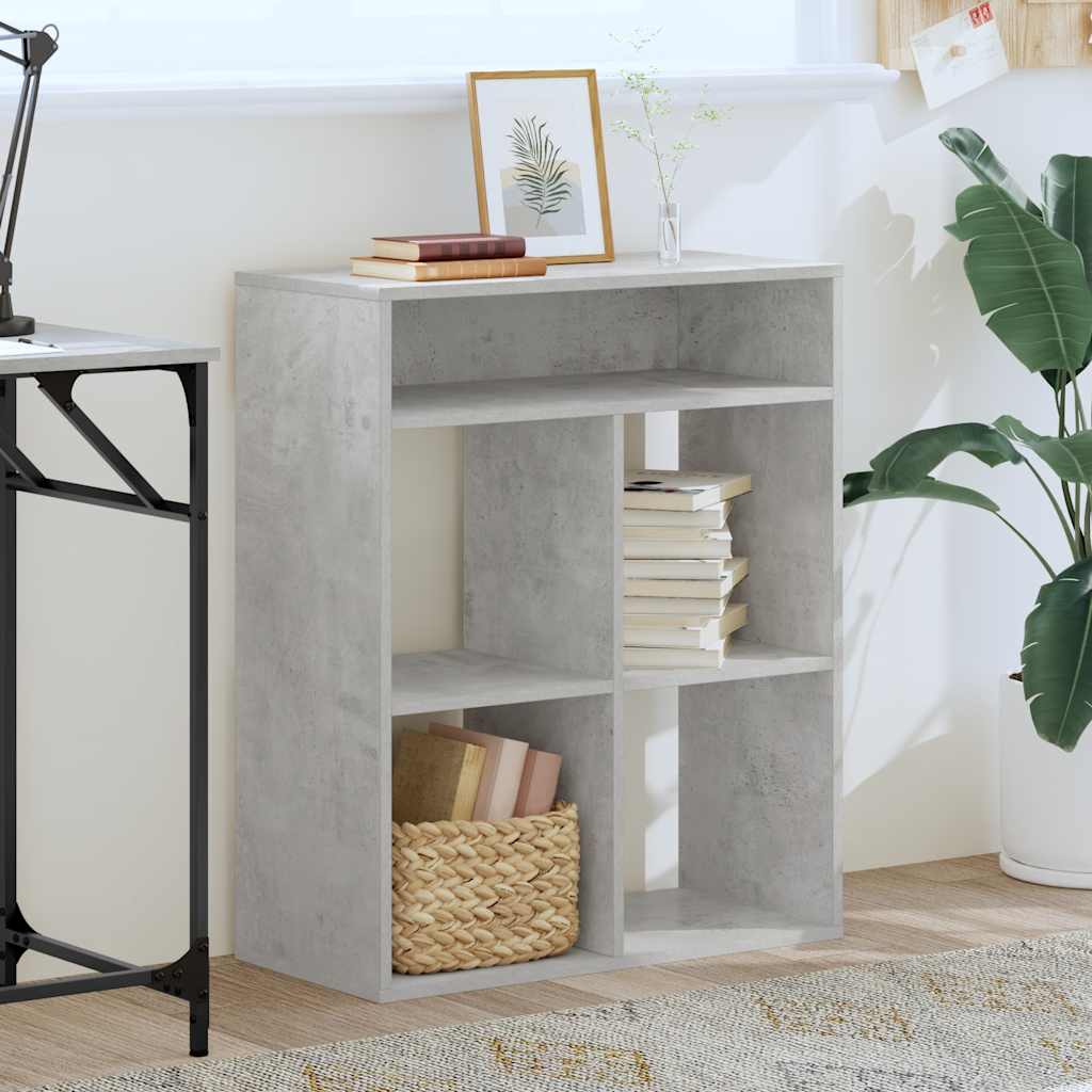 Bookshelf Concrete Grey 66x31x80 cm Wood Material