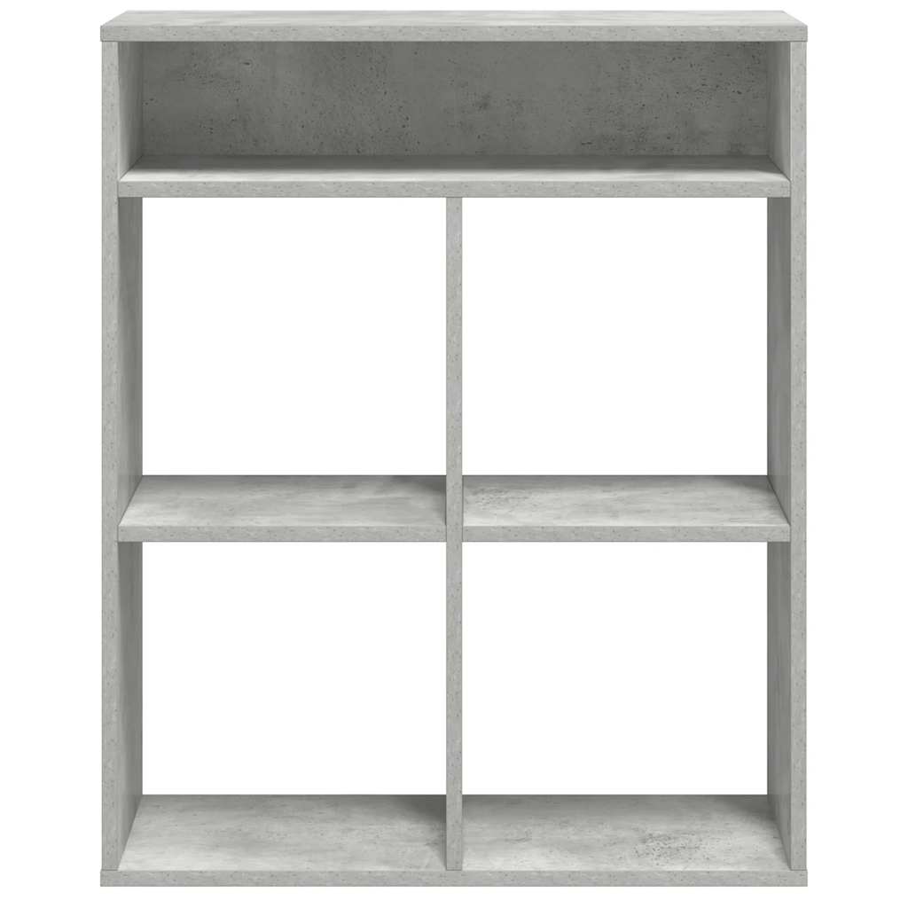 Bookshelf Concrete Grey 66x31x80 cm Wood Material