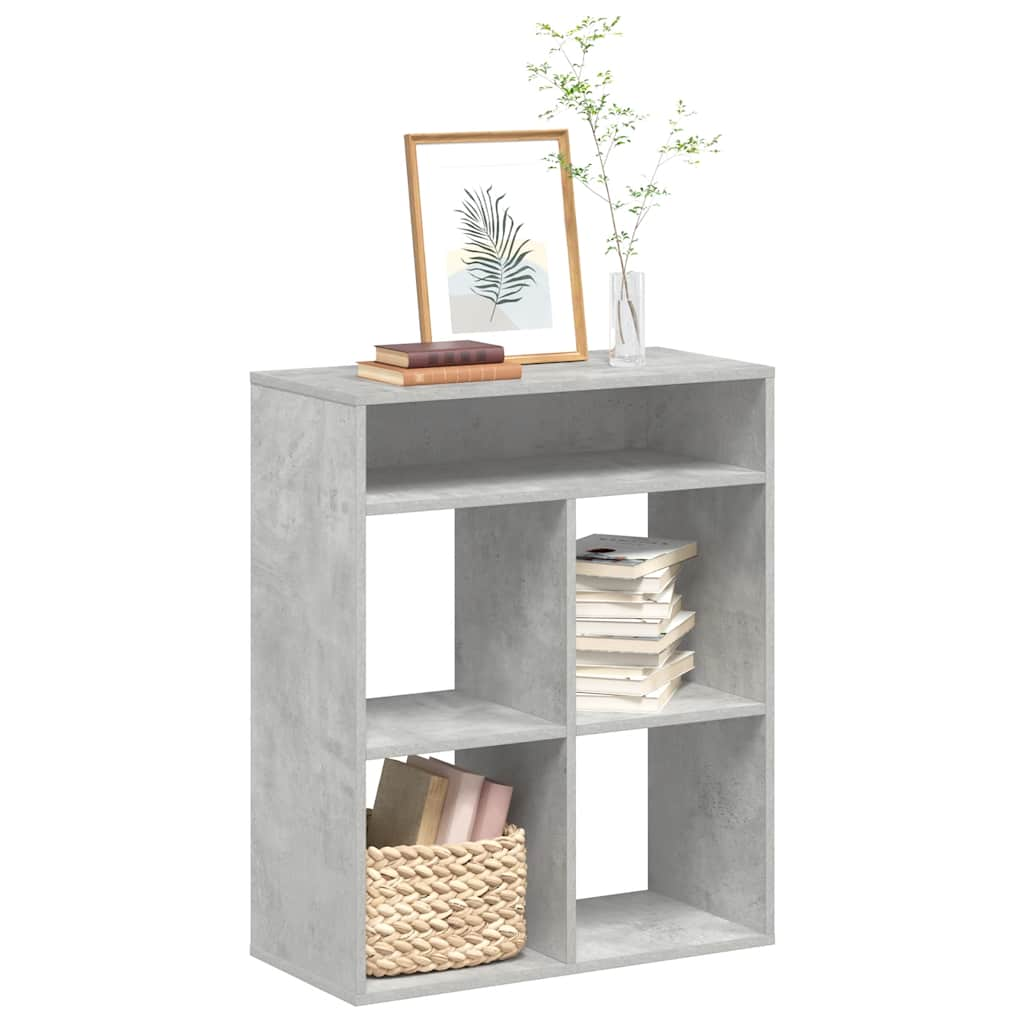 Bookshelf Concrete Grey 66x31x80 cm Wood Material