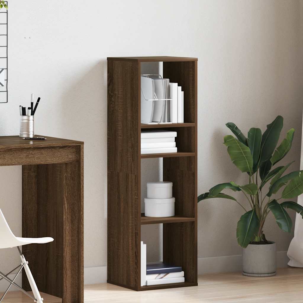 Bookshelf Brown Oak Look 34x31x112 cm Wood Material