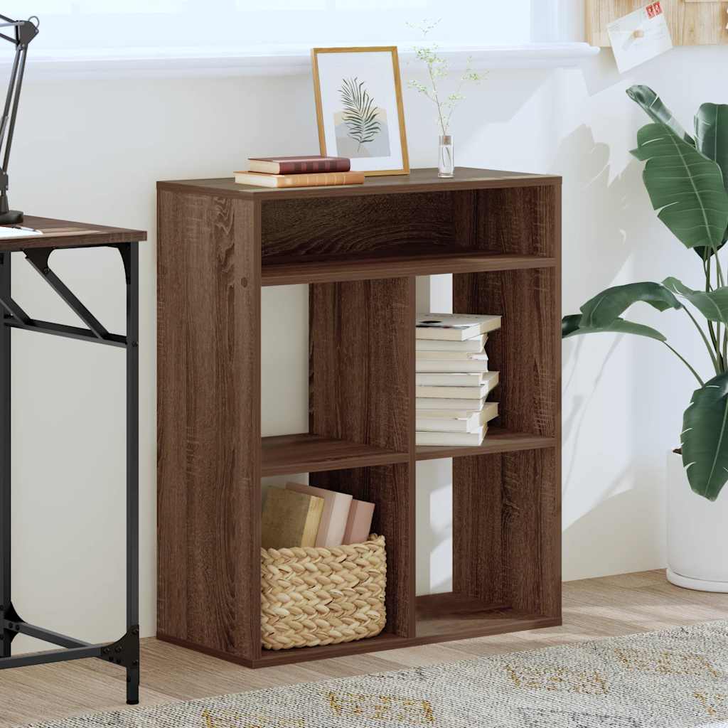 Bookshelf Brown Oak Look 66x31x80 cm Wood Material