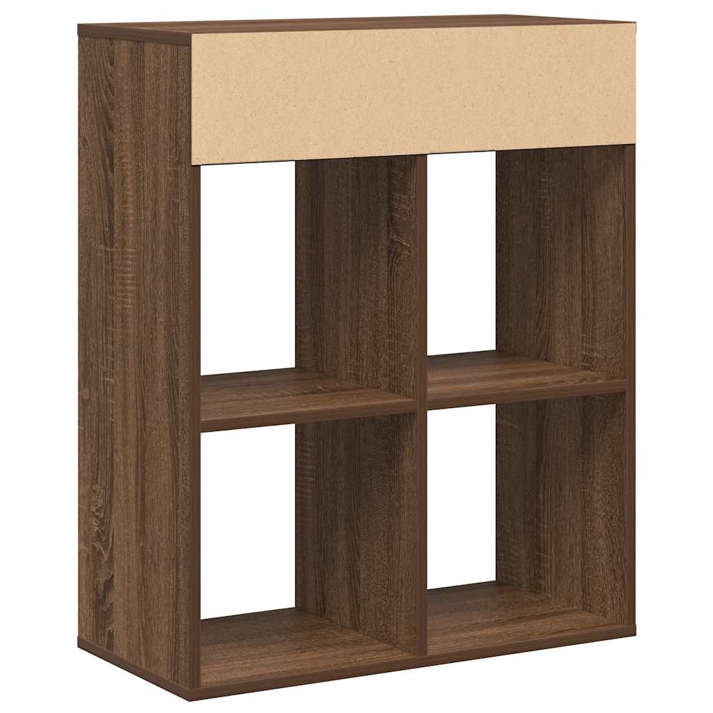 Bookshelf Brown Oak Look 66x31x80 cm Wood Material