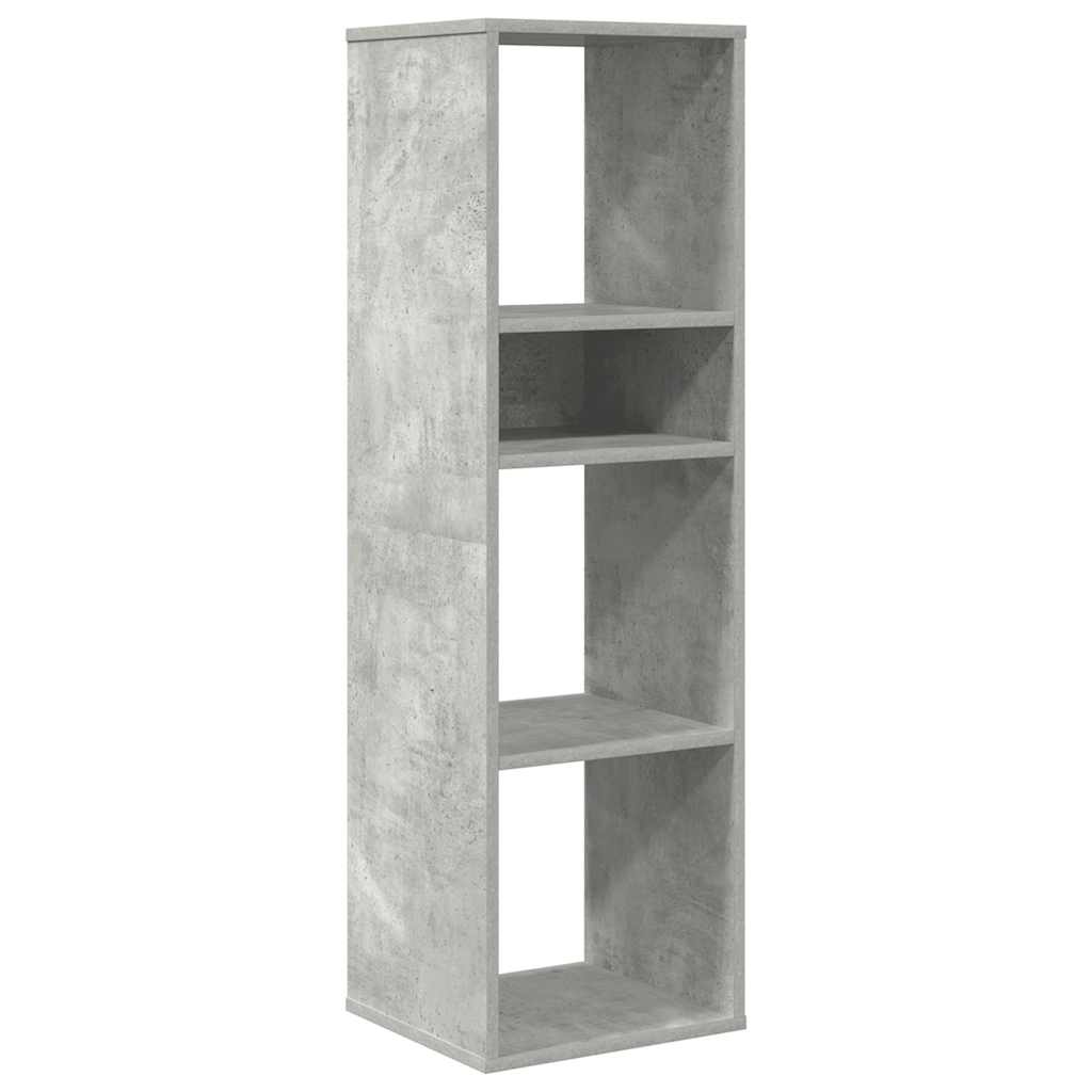 Bookshelf Concrete Grey 34x31x112 cm Wood Material