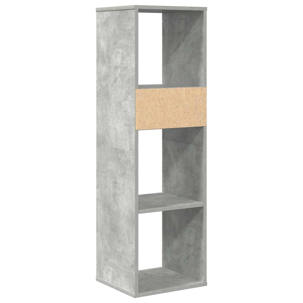 Bookshelf Concrete Grey 34x31x112 cm Wood Material