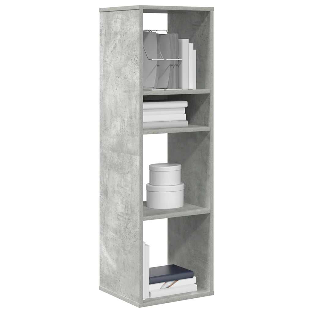 Bookshelf Concrete Grey 34x31x112 cm Wood Material