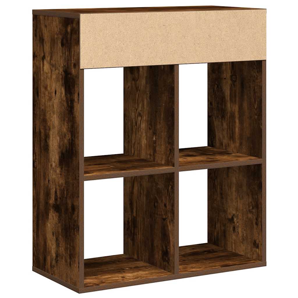 Bookshelf Smoked Oak 66x31x80 cm Wood Material