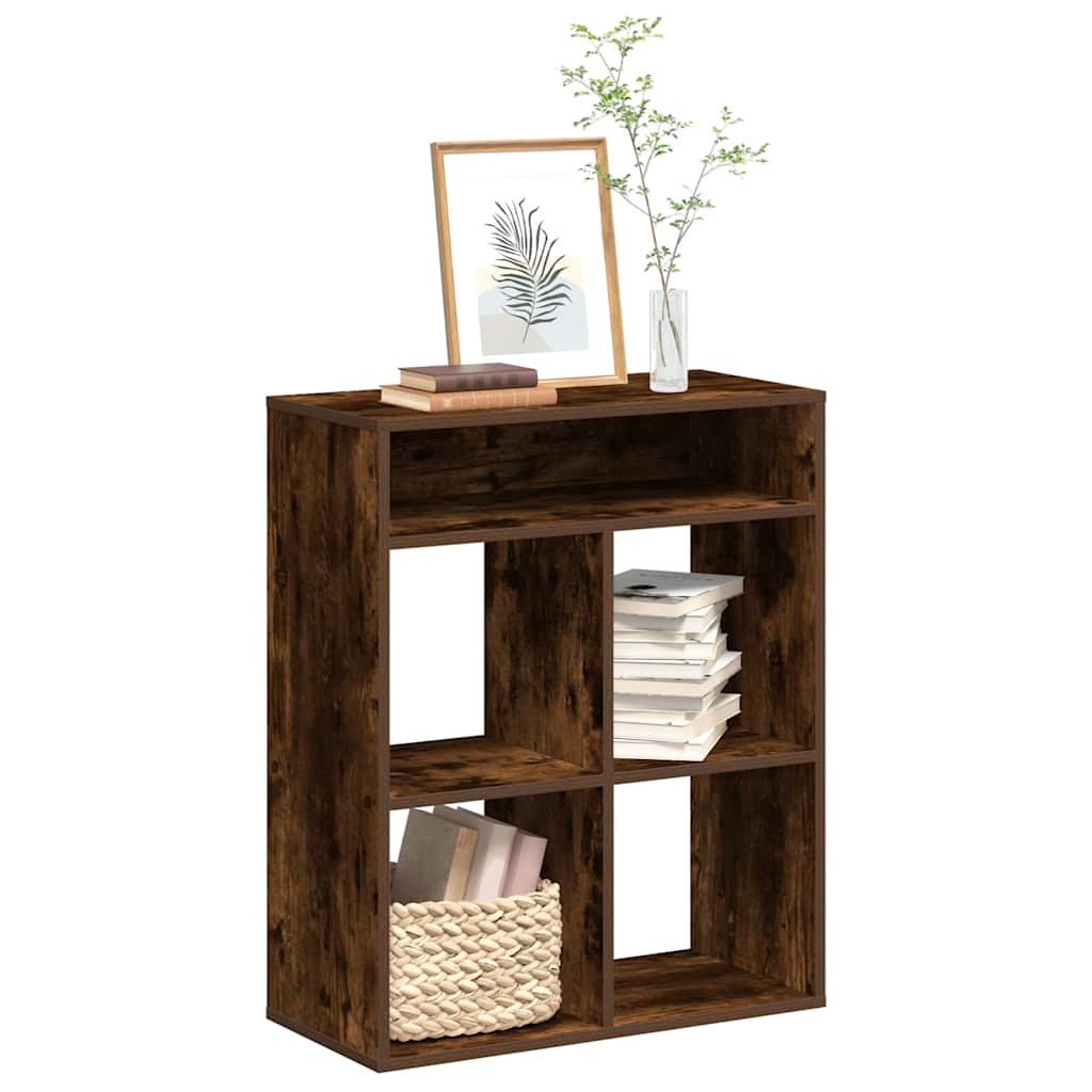 Bookshelf Smoked Oak 66x31x80 cm Wood Material