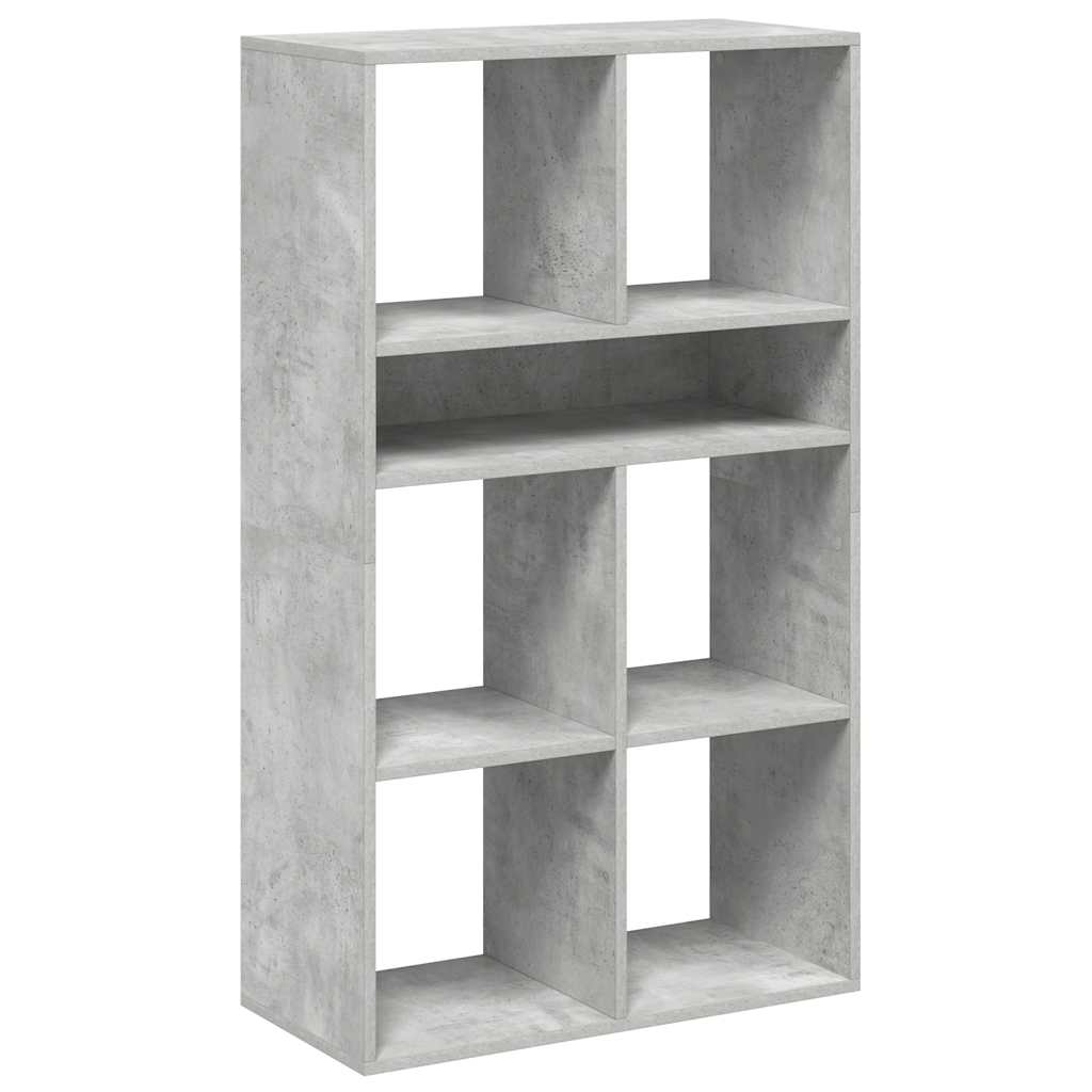 Bookshelf Concrete Grey 66x31x112 cm Wood Material