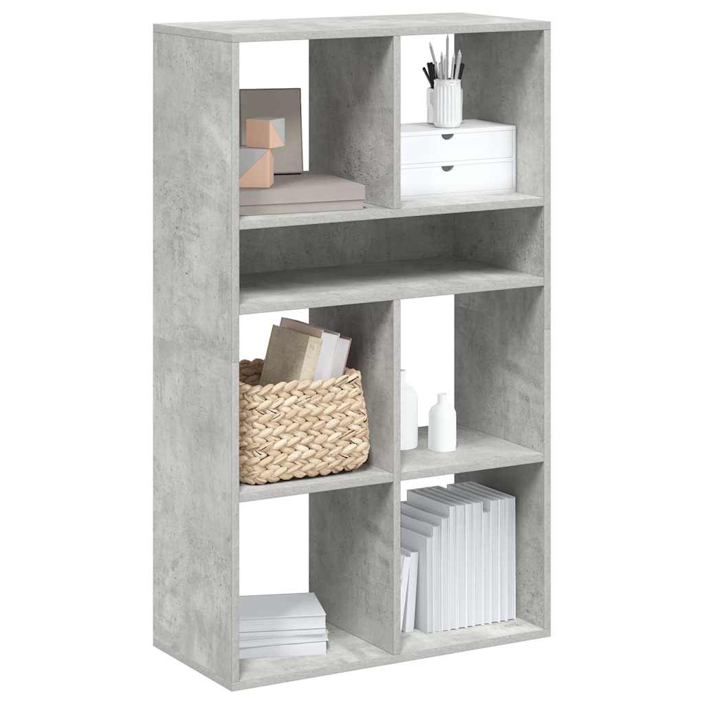 Bookshelf Concrete Grey 66x31x112 cm Wood Material