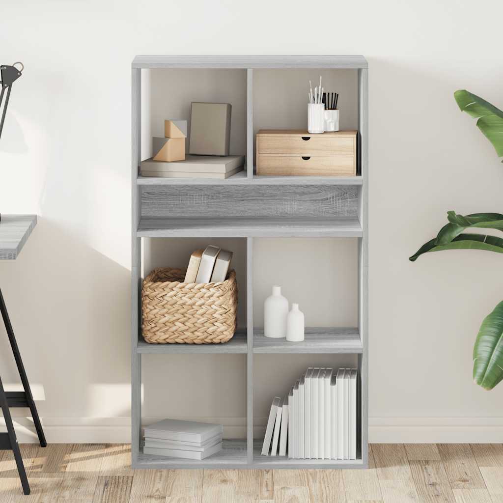 Bookshelf Gray Sonoma 66x31x112 cm Wood Material