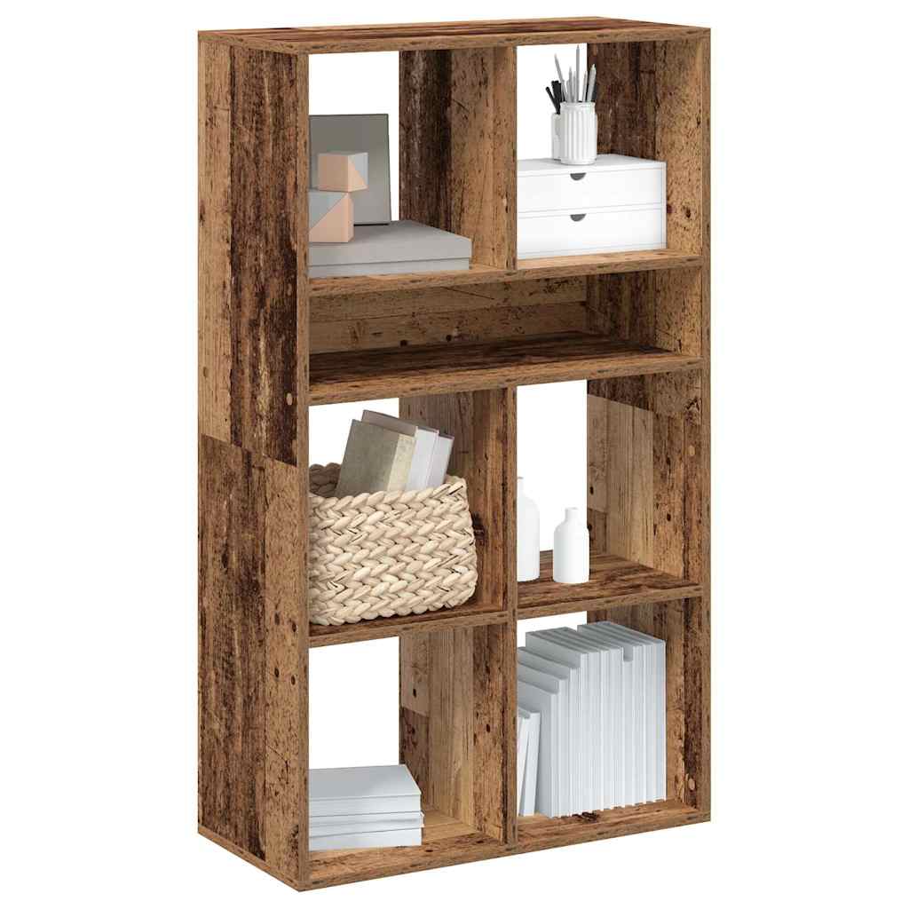 Bookshelf old wood look 66x31x112 cm wood material