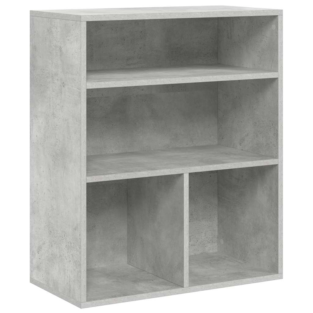 Bookshelf Concrete Grey 60x30x71.5 cm Wood Material