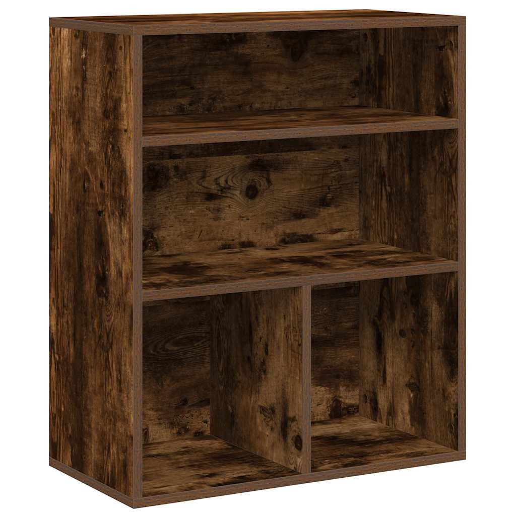 Bookshelf Smoked Oak 60x30x71.5 cm Wood Material