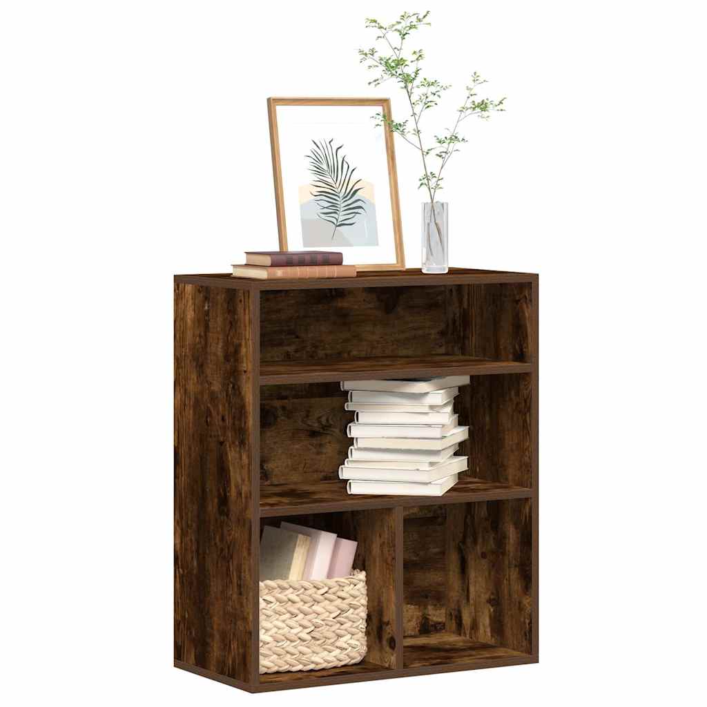 Bookshelf Smoked Oak 60x30x71.5 cm Wood Material