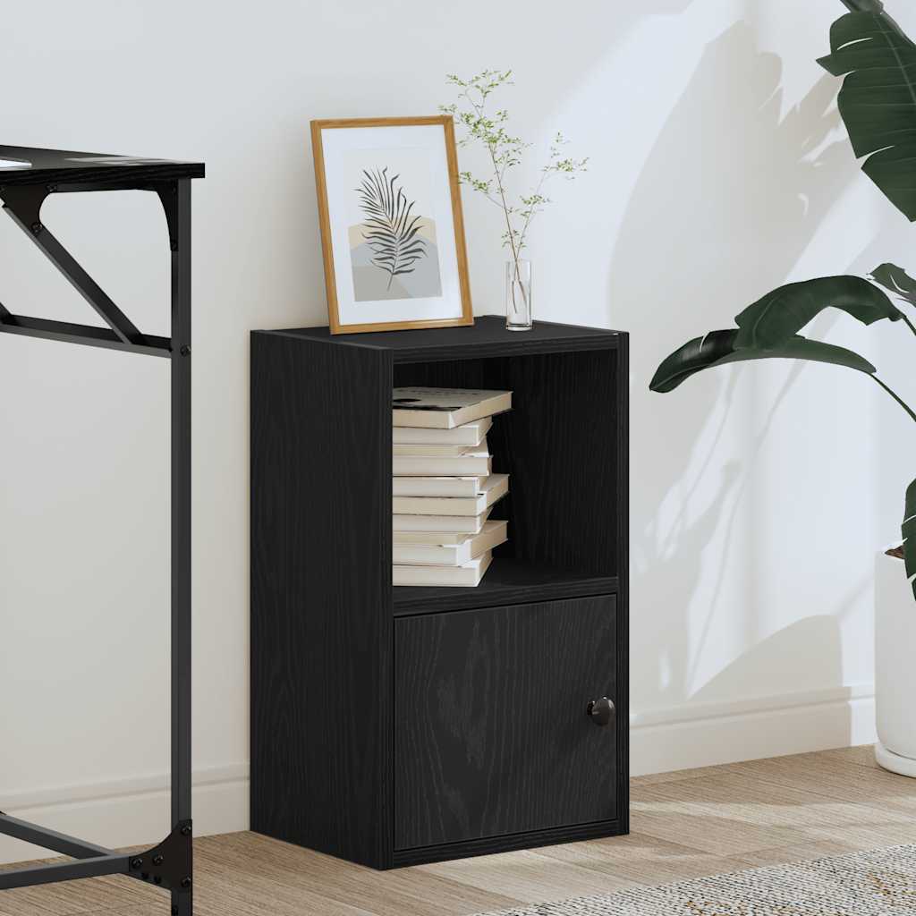 Bookshelf Black Oak Look 31x24x52 cm Wood Material