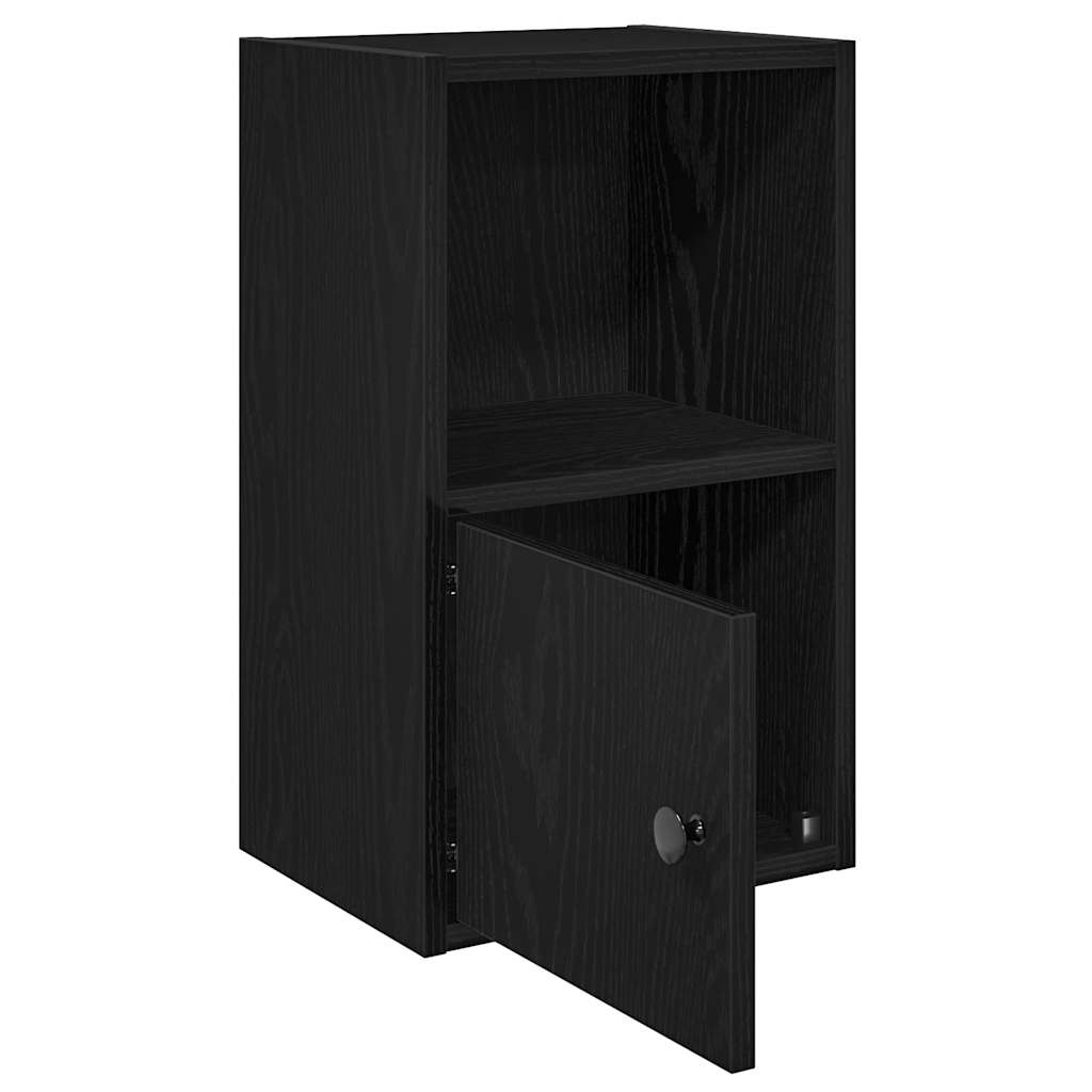 Bookshelf Black Oak Look 31x24x52 cm Wood Material