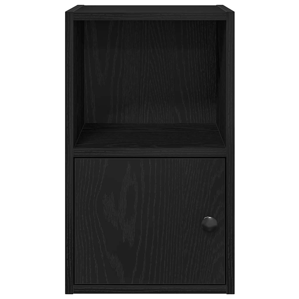 Bookshelf Black Oak Look 31x24x52 cm Wood Material