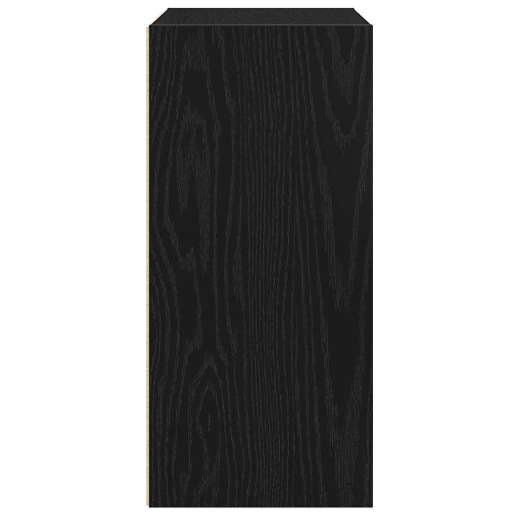 Bookshelf Black Oak Look 31x24x52 cm Wood Material