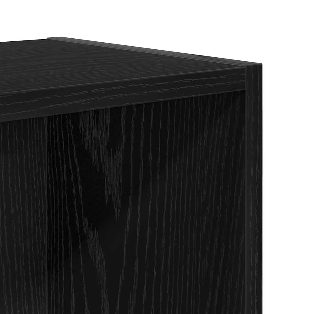 Bookshelf Black Oak Look 31x24x52 cm Wood Material