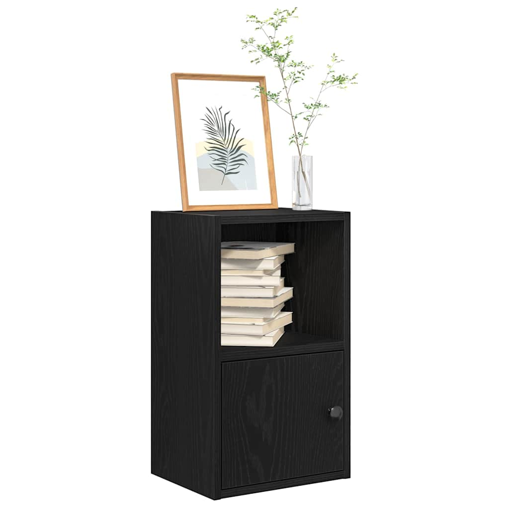 Bookshelf Black Oak Look 31x24x52 cm Wood Material