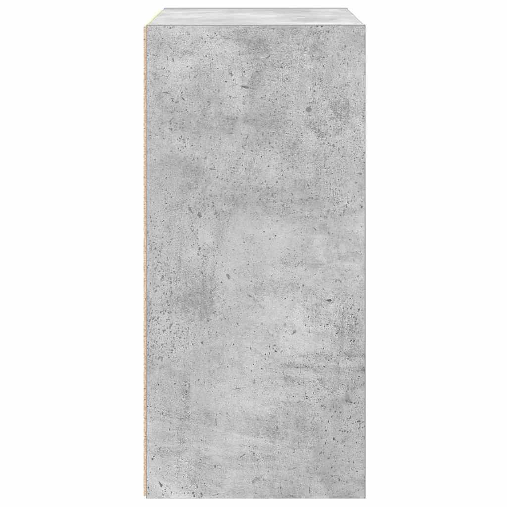 Bookshelf Concrete Grey 31x24x52 cm Wood Material