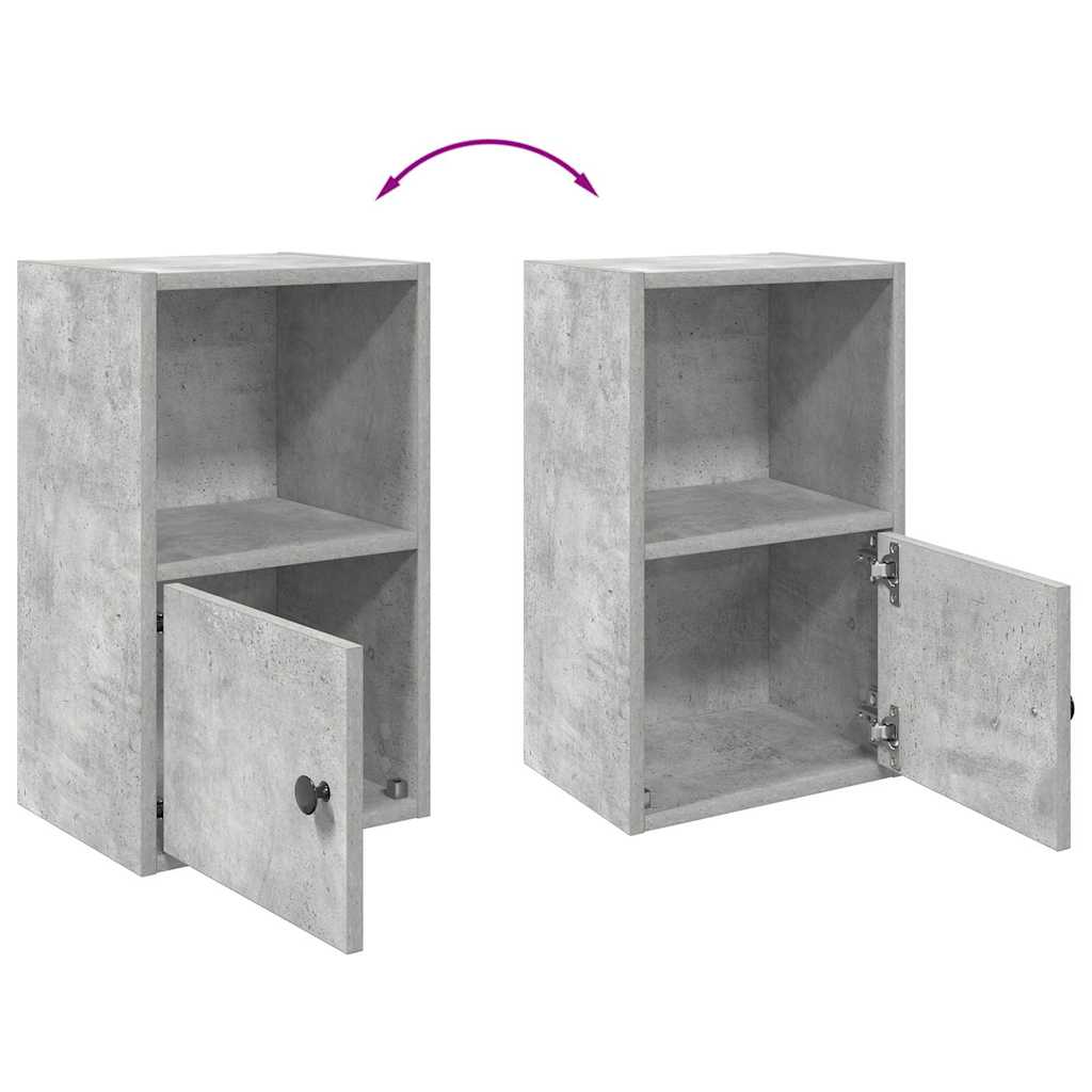 Bookshelf Concrete Grey 31x24x52 cm Wood Material