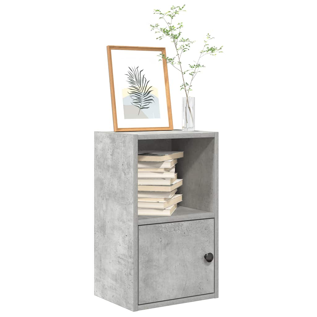 Bookshelf Concrete Grey 31x24x52 cm Wood Material