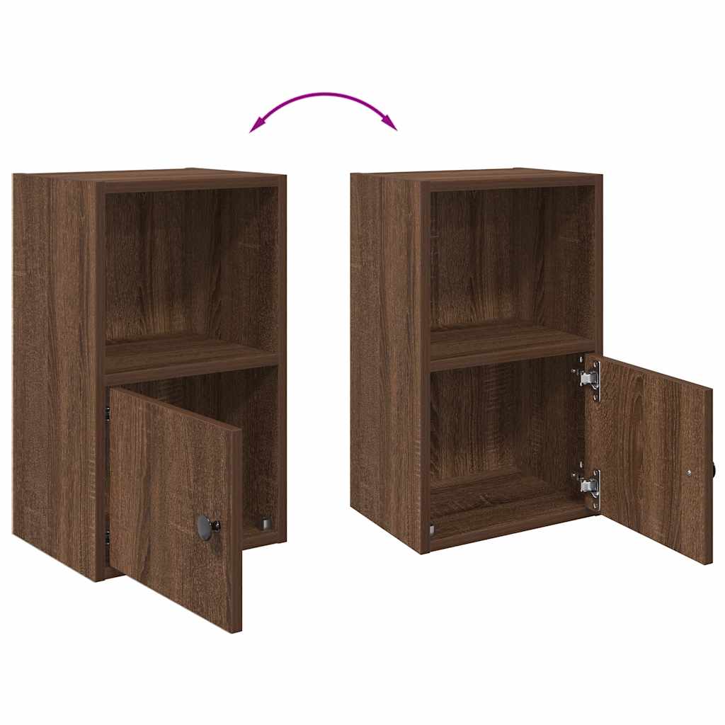 Bookshelf Brown Oak Look 31x24x52 cm Wood Material