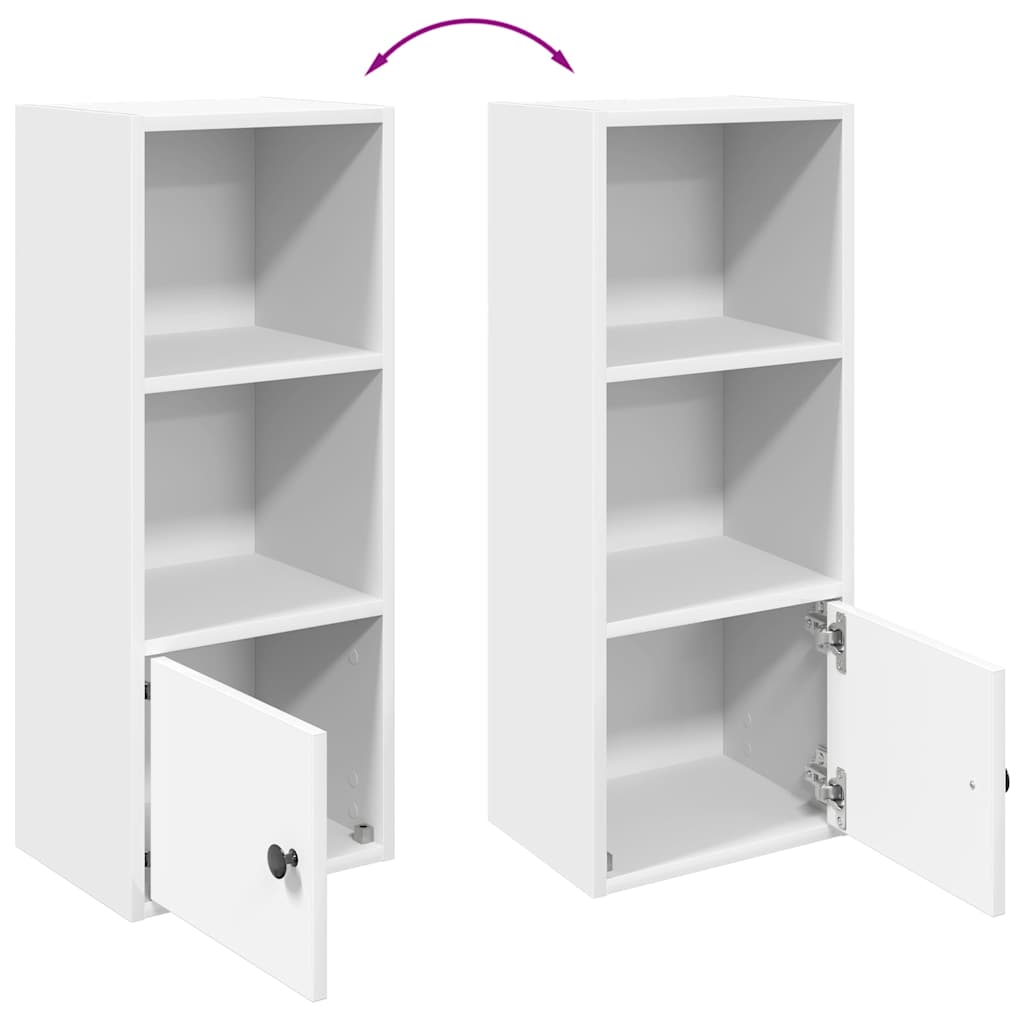 Bookshelf White 31x24x77 cm Wood Material