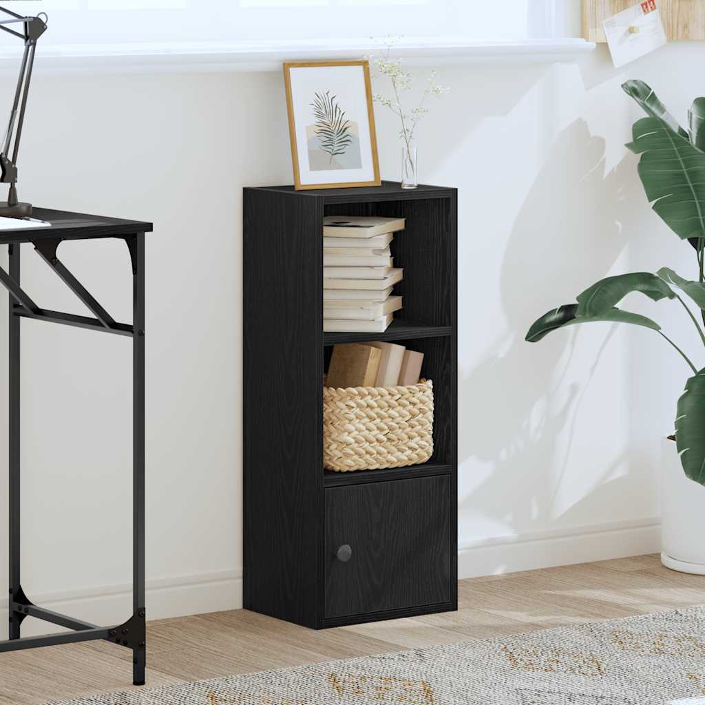 Bookshelf Black Oak Look 31x24x77 cm Wood Material