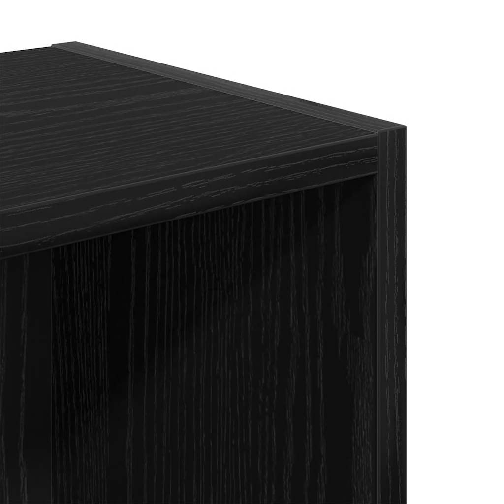 Bookshelf Black Oak Look 31x24x77 cm Wood Material