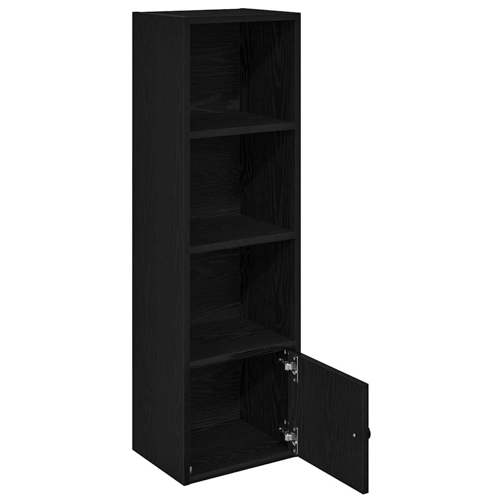 Bookshelf Black Oak Look 31x24x102 cm Wood Material