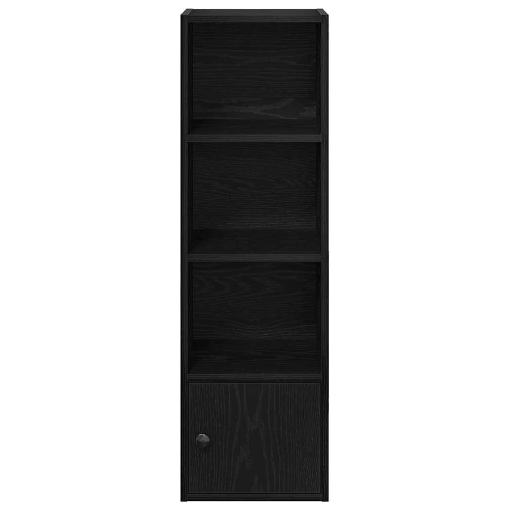 Bookshelf Black Oak Look 31x24x102 cm Wood Material