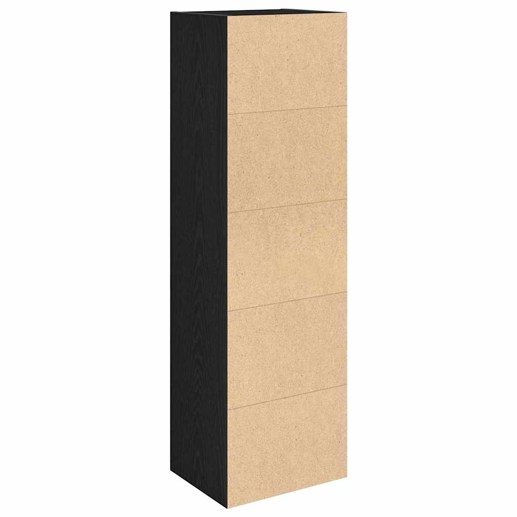 Bookshelf Black Oak Look 31x24x102 cm Wood Material