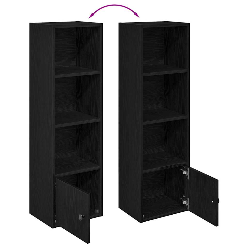 Bookshelf Black Oak Look 31x24x102 cm Wood Material