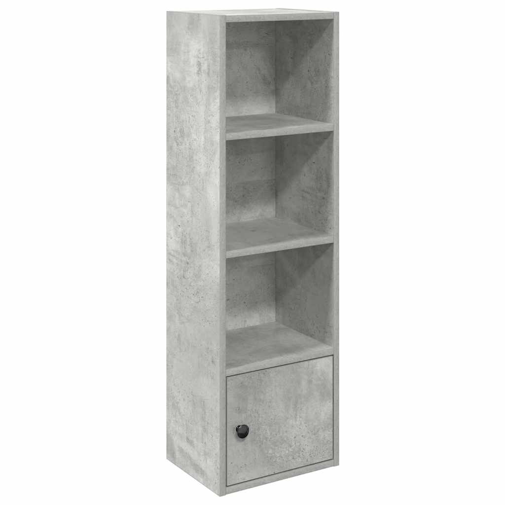 Bookshelf Concrete Grey 31x24x102 cm Wood Material