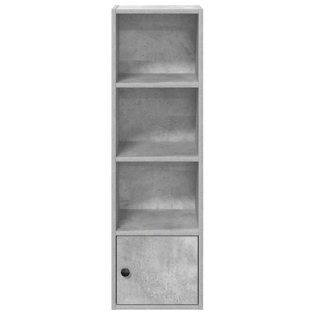 Bookshelf Concrete Grey 31x24x102 cm Wood Material