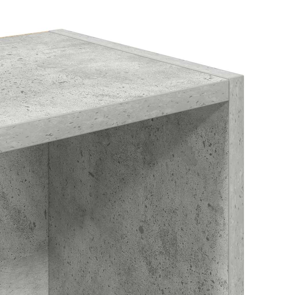 Bookshelf Concrete Grey 31x24x102 cm Wood Material