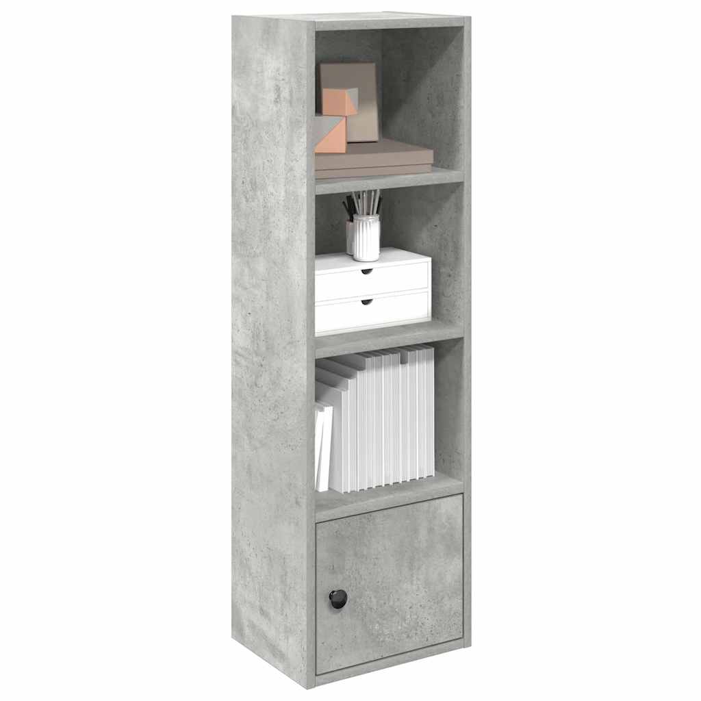 Bookshelf Concrete Grey 31x24x102 cm Wood Material