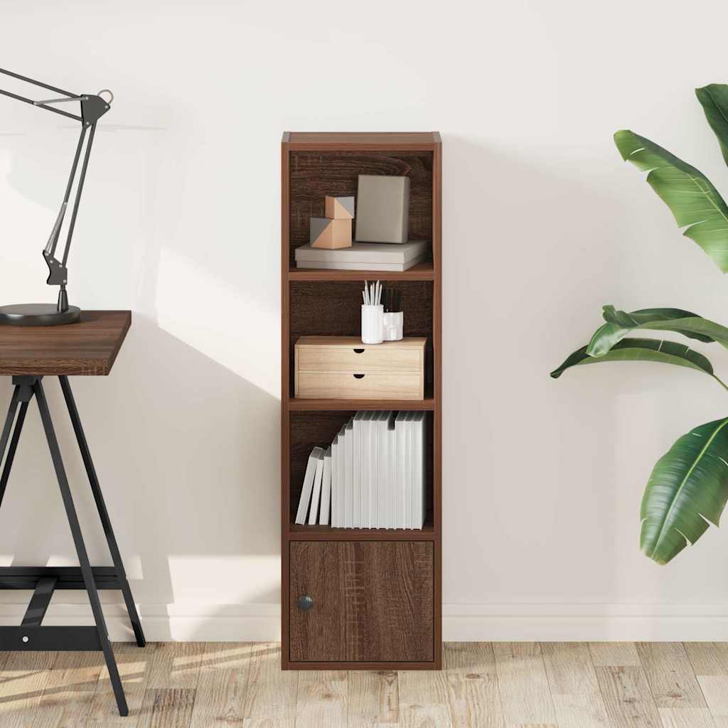 Bookshelf Brown Oak Look 31x24x102 cm Wood Material