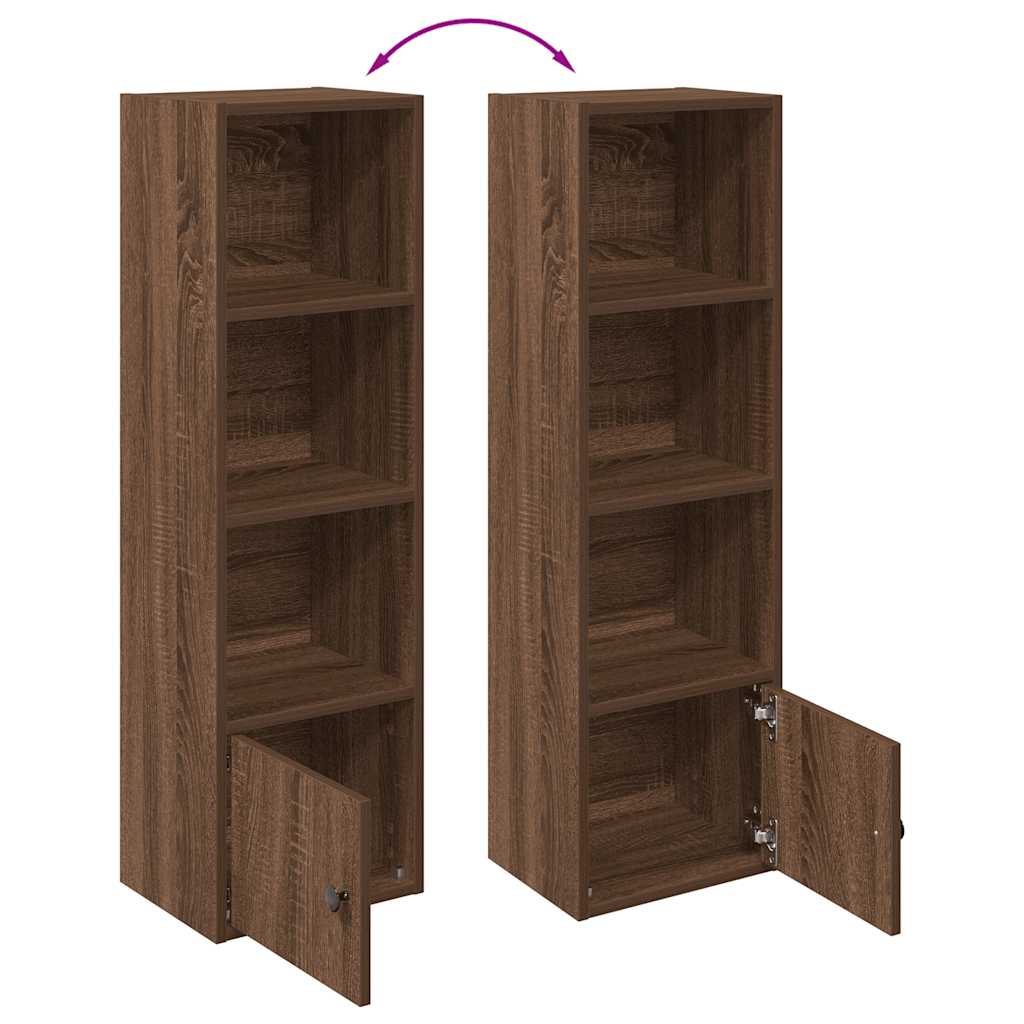 Bookshelf Brown Oak Look 31x24x102 cm Wood Material