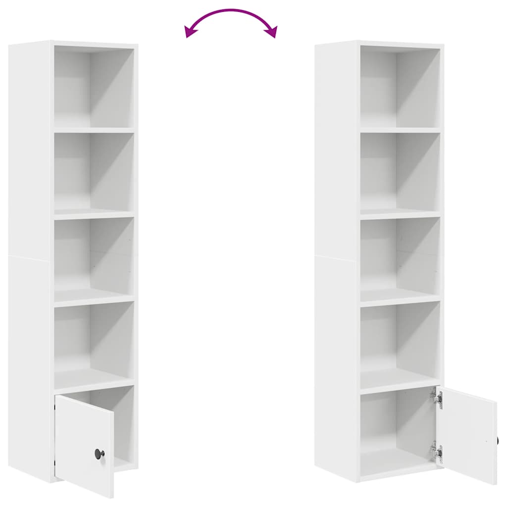 Bookshelf White 31x24x127 cm Wood Material