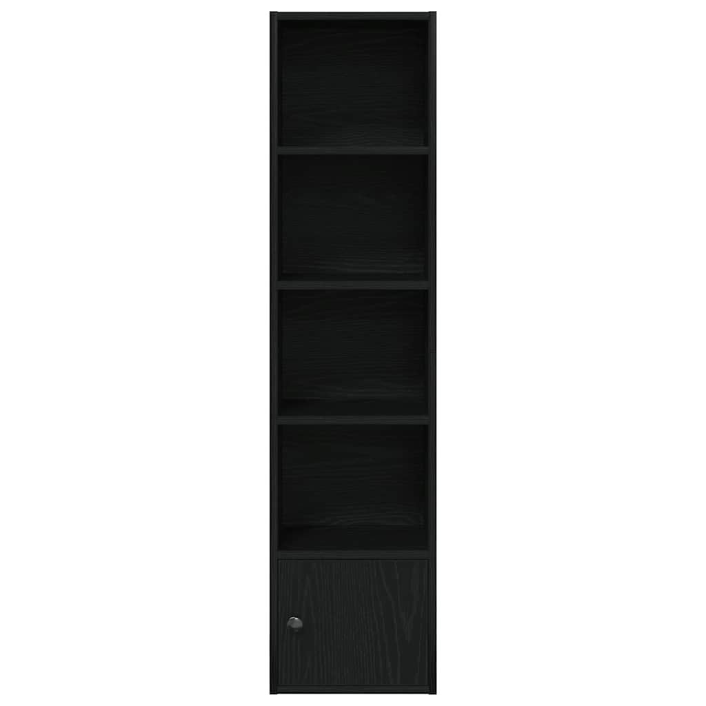 Bookshelf Black Oak Look 31x24x127 cm Wood Material