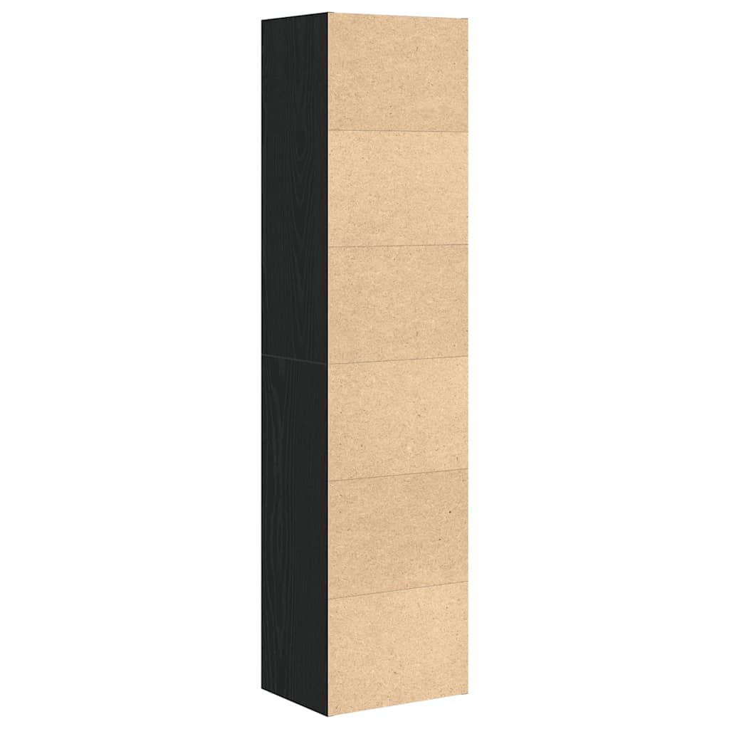 Bookshelf Black Oak Look 31x24x127 cm Wood Material