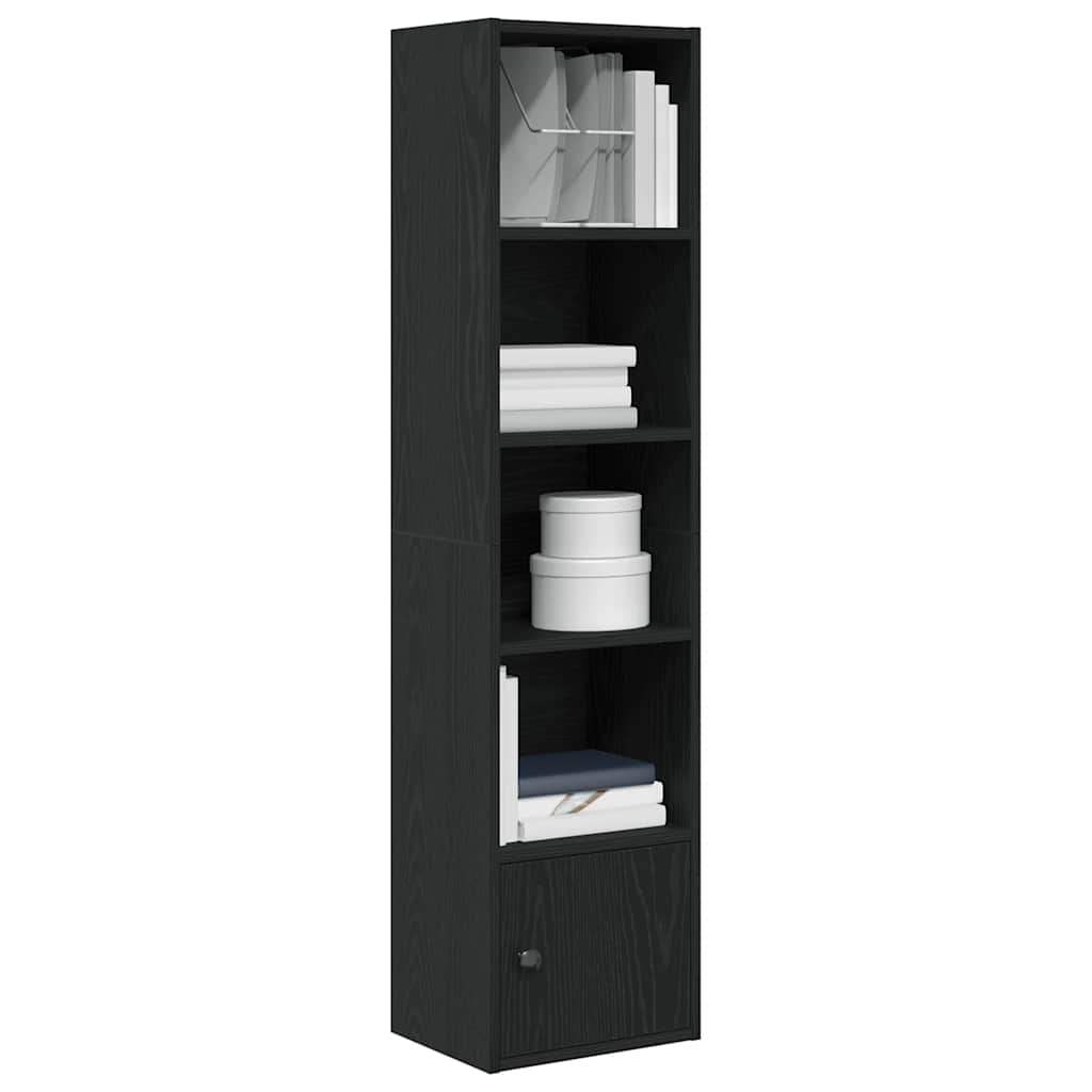 Bookshelf Black Oak Look 31x24x127 cm Wood Material