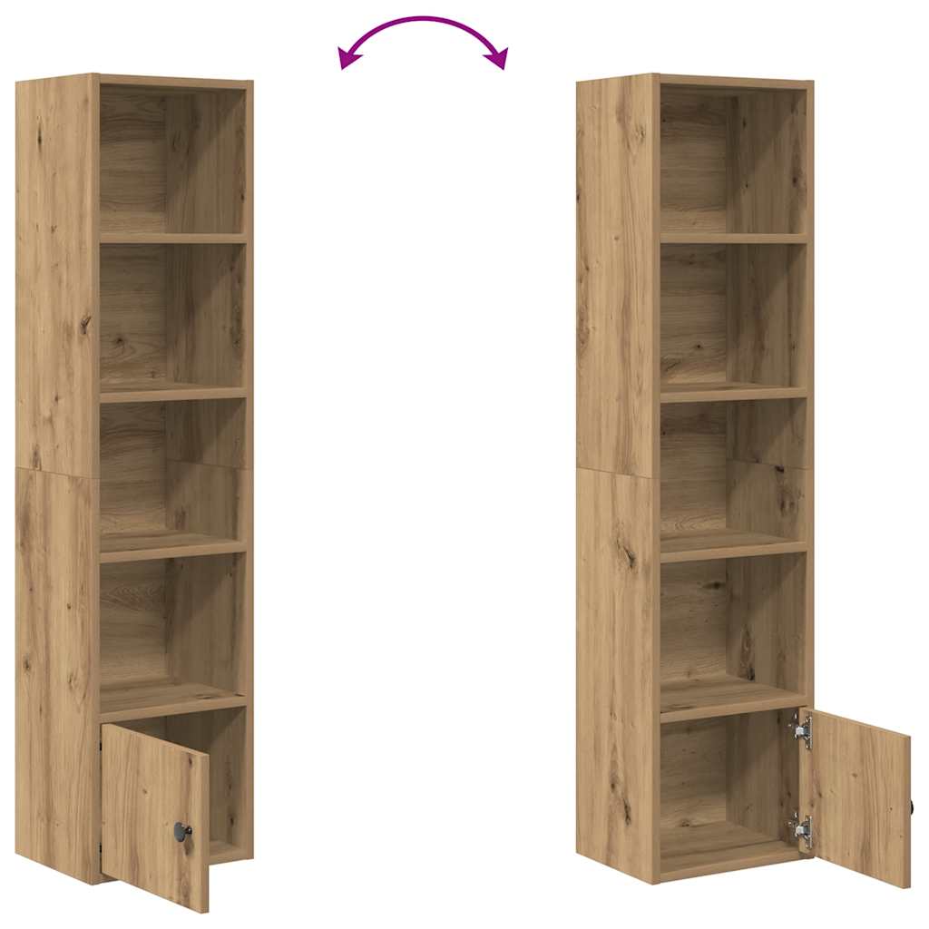 Bookshelf Artisan Oak 31x24x127 cm Wood Material